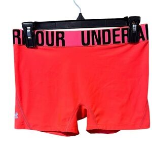 Under Armour shorts, size medium, orange-red